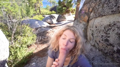 JackAndJill - Blowjob Fuck On The Rocks Outdoor