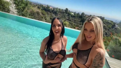 Muscle Barbie, Sharni Jane - Very Hot Poolside Threesome